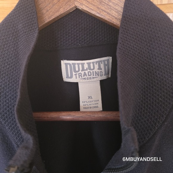 DULUTH TRADING CO. XL  Men's Black Sleeveless Vest Fleece Full Zip  Pockets - Picture 1 of 13